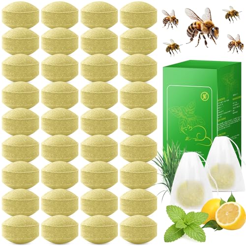 36 Pack Peppermint Oil Wasp Repellent, Natural Carpenter Bee Repellent for Hornets, Yellow Jackets, Mud Wasp Deterrent for Indoor Outdoor Patio Garden Porch Tree, Pet and Human Safe