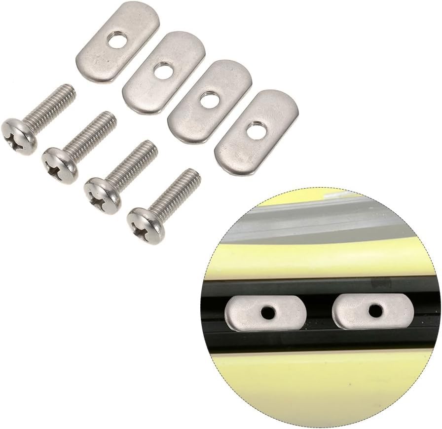 Lixada 4 Pack Stainless Steel Kayak Rail/Track Screws & Track Nuts Hardware Gear M6 Mounting Replacement Kit for Kayaks Canoes Boats Rails : Sports & Outdoors