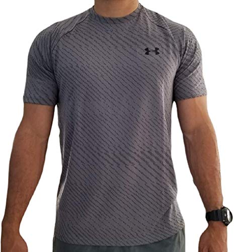 Under Armour Men's UA Tech HeatGear Short Sleeve T-Shirt Tee (Graphite 040, Large)