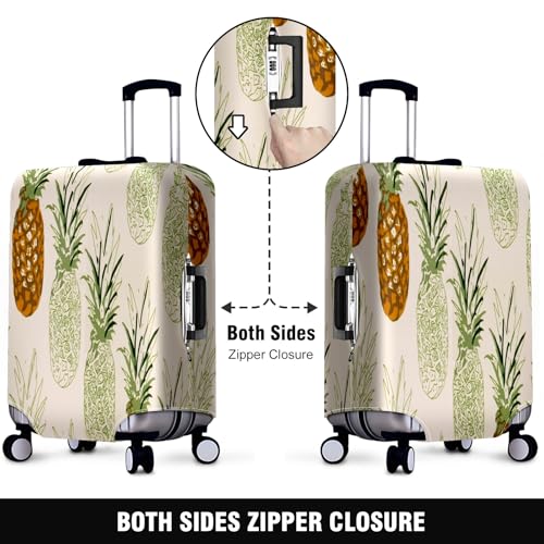 Travel Luggage Cover Suitcase Protector Scratch-Resistant Fit, Not Included Suitcase Pineapple Pattern, Art Drawings S2
