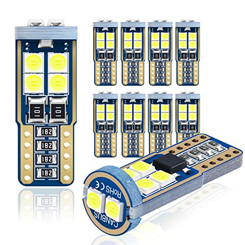 Bombillas LED T10 blancas para auto pack de 10