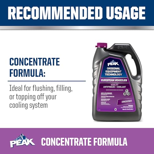 Image of PEAK OET Extended Life Violet Concentrate Antifreeze /Coolant for European Vehicles, 1 Gal. (Pack of 2)