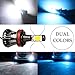 H11 LED Fog Lights Bulbs H8 LED bulb 6000K White 8000K Ice Blue Dual Colors Lamps H16 H9 Car Trucks 12V 30W Modification Replacement Bright Easy Installation 2pcs【1797】