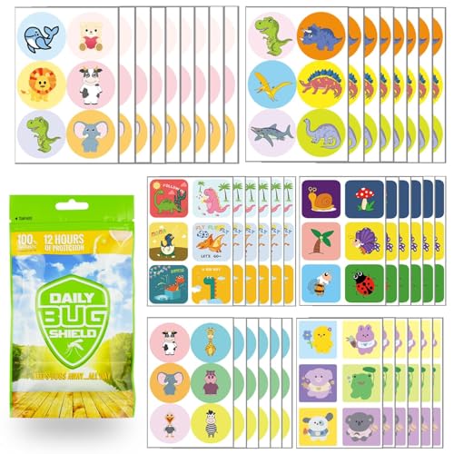 360 Pack Mosquito Repellent Patches Stickers for Kids & Adults Natural Plant Based Mosquito Stickers for Outdoor Travel Camping & Hiking