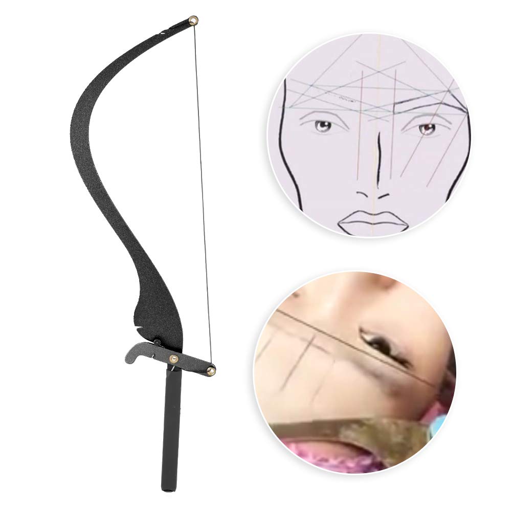 Eyebrow Mapper With Strings, Eyebrow Tattoo Line Ruler Microblading Tool Set For Mapping Lines For Eyebrow Color Eyebrow (Silver) (Black)