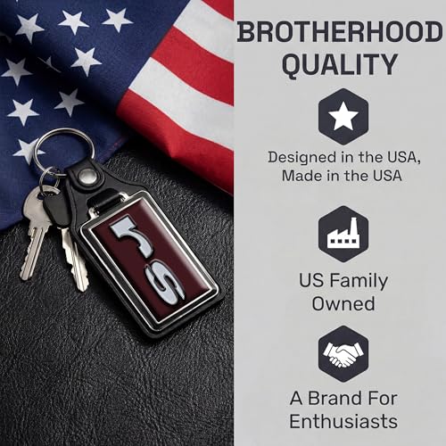 Image of Brotherhood Car Key Chain for Camaro - Classic Models Keychain for Men and Women Gift Key Ring - -