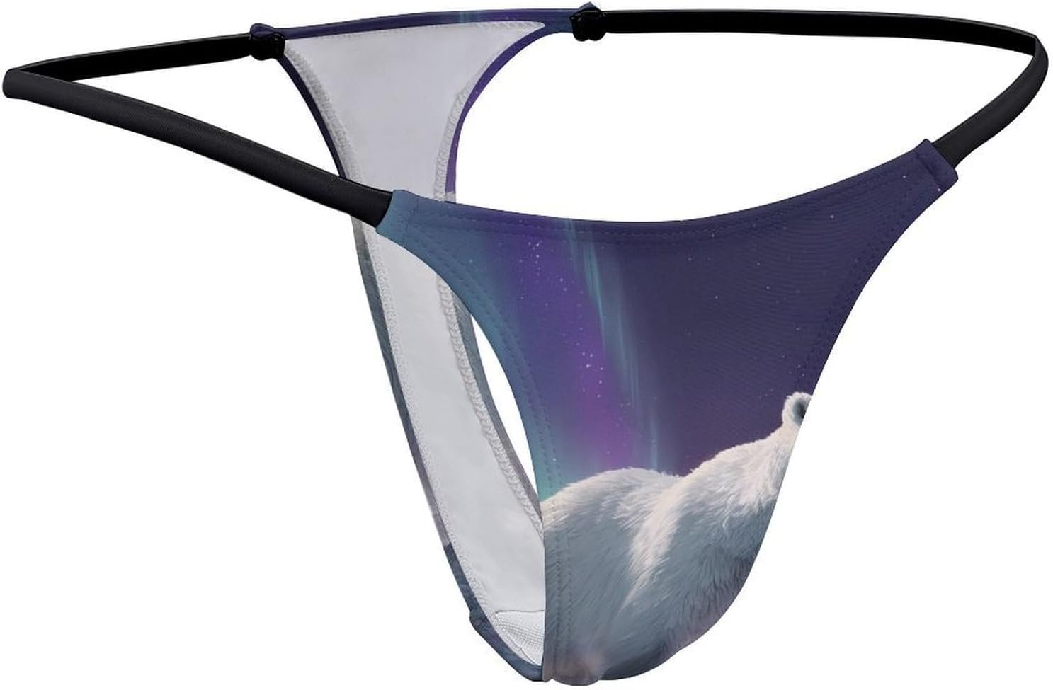 PolarBear in Northern Lights Sexy G String Thongs for Women Underwear | Seamless Panties Lingerie Breathable Low Rise No Show