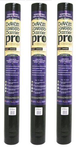 DewittWeed Barrier Pro 3 Ounce Landscape Fabric in Black, 4' x 100' (3 Pack)
