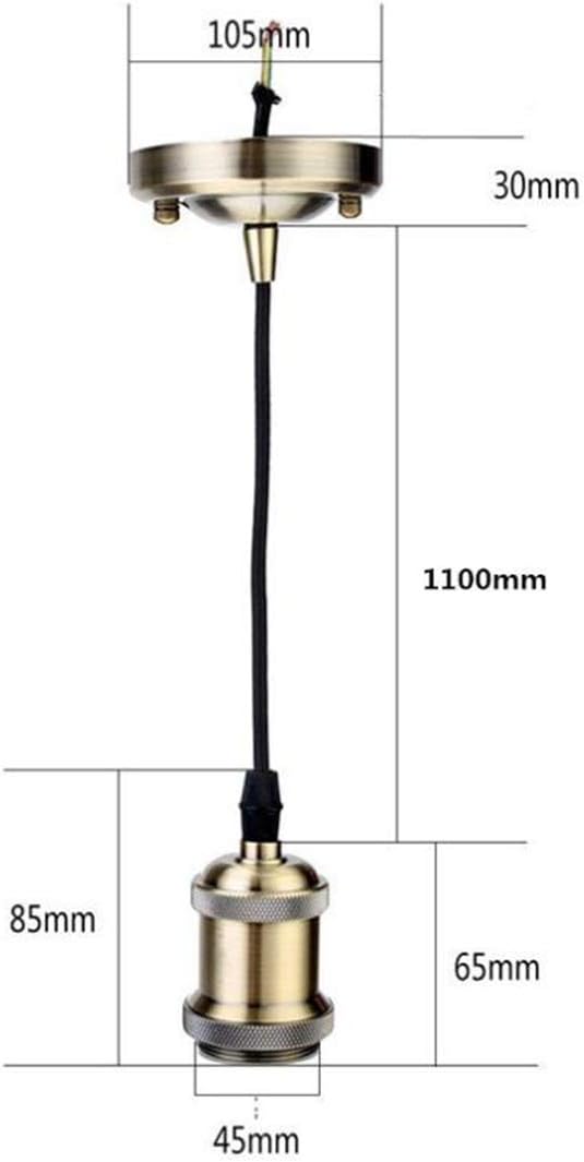 Mini Pendant Light EmyTock Single Vintage Socket E26/E27 Base Lampholder Edison Bulb Socket Black Woven Fabric Adjustable Cord Hanging Light Kit for Home Kitchen Island Corridor