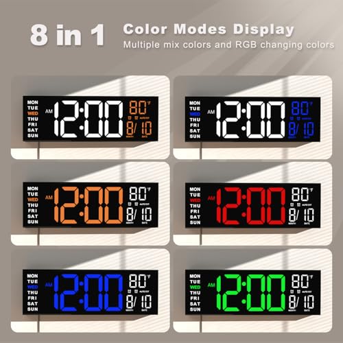 Jall PH01-B 16 Inch Large Digital Wall Clock Timer, Remote Controll, 2 Alarms, Led Display thumb #2