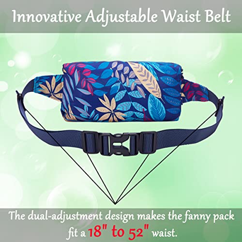 Image of Goothdurs Fanny Pack for Women Men Fashion Waist Bag Waterproof Hip Bum Bag with Adjustable Belt for Running Travel Hiking Cycling Money