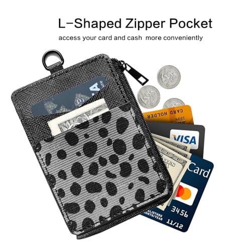 Image of FORZEN Slim Minimalist Vertical Card Holder Wallet, Pocket Credit Card Holder, Elastic Card Holder Wallets for Men & Women (Black-Cow)