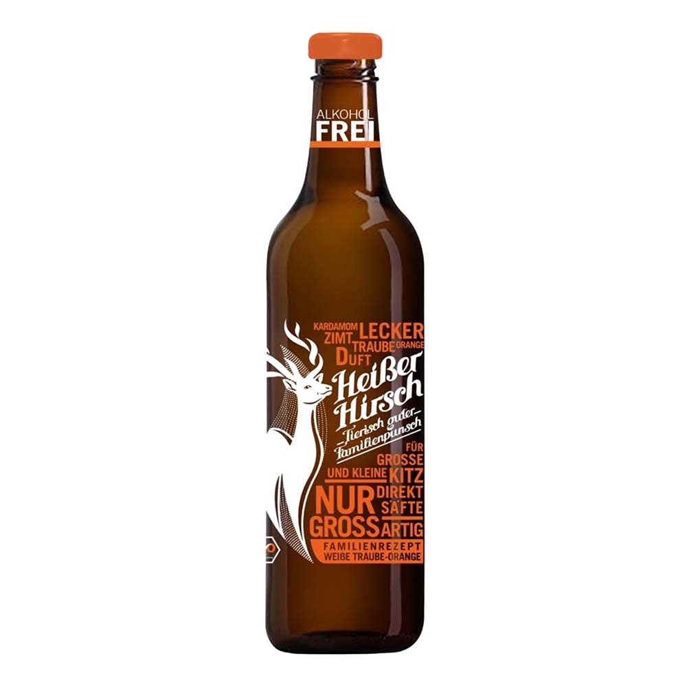 HEISSER HIRSCH - Familienpunsch Weiße Traube - Orange 750ml (12)