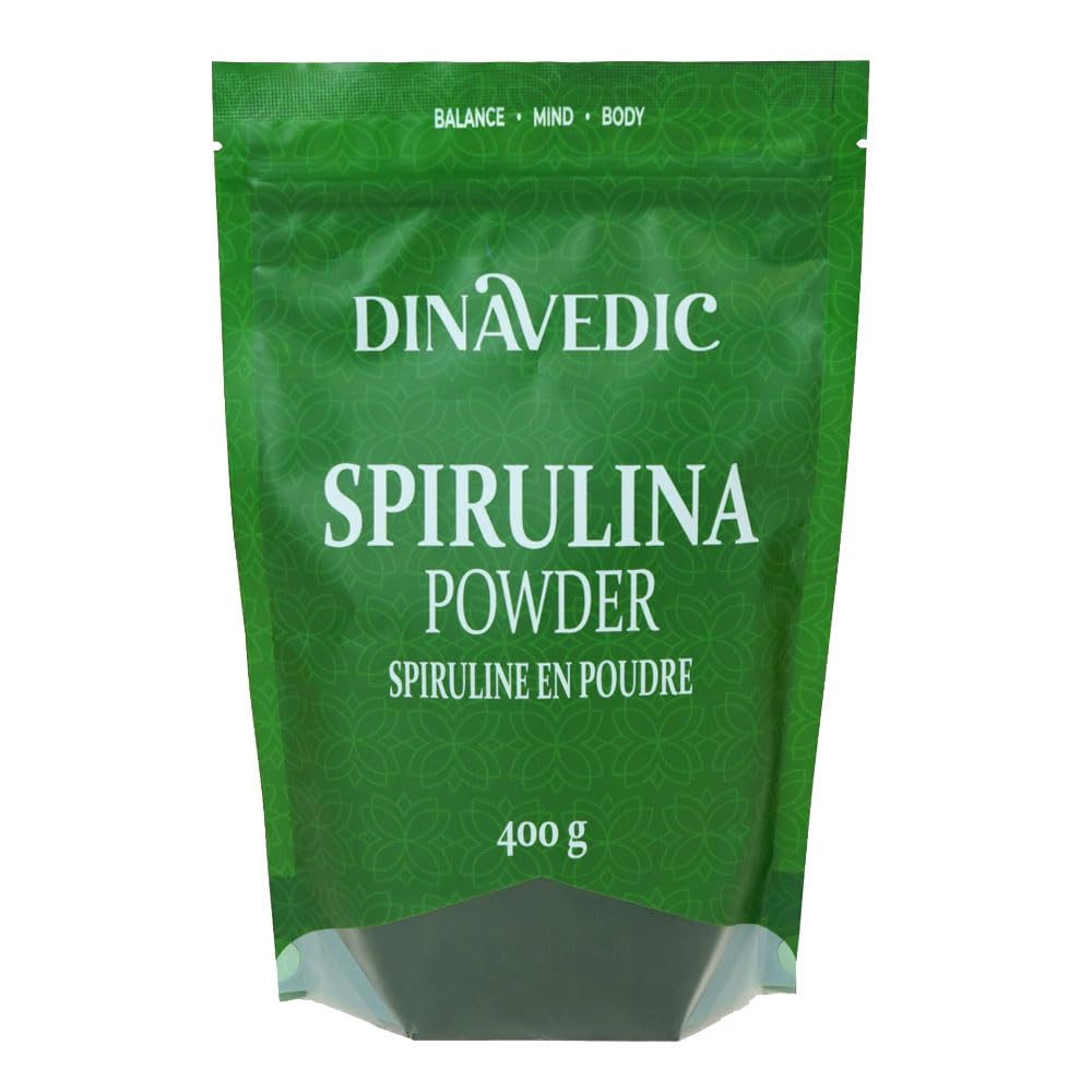 Dinavedic Spirulina Powder, 485g (17oz) | Vegan Superfood, Paleo
