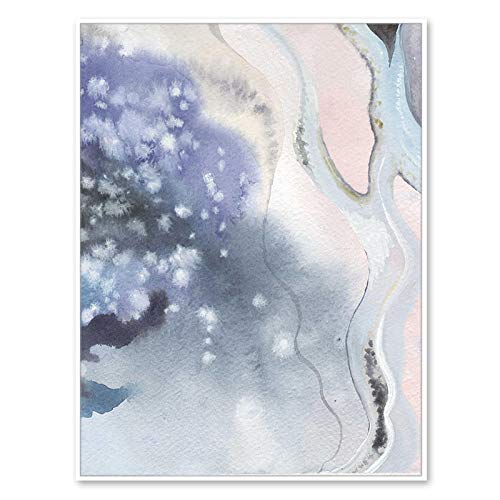 Affiche sur toile abstraite moderne de qualité supérieure texture aquarelle géométrique