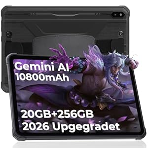 HOTWAV R10 Pro Outdoor Tablet, 10, 1 Zoll HD+ Rugged Tablets, 20GB+256GB/2TB 10800mAh Android 14 Wasserdicht Tablet, 13MP+5MP Kamera IP68/IP69K, GPS/4G LTE Dual SIM/5G WiFi/Face ID