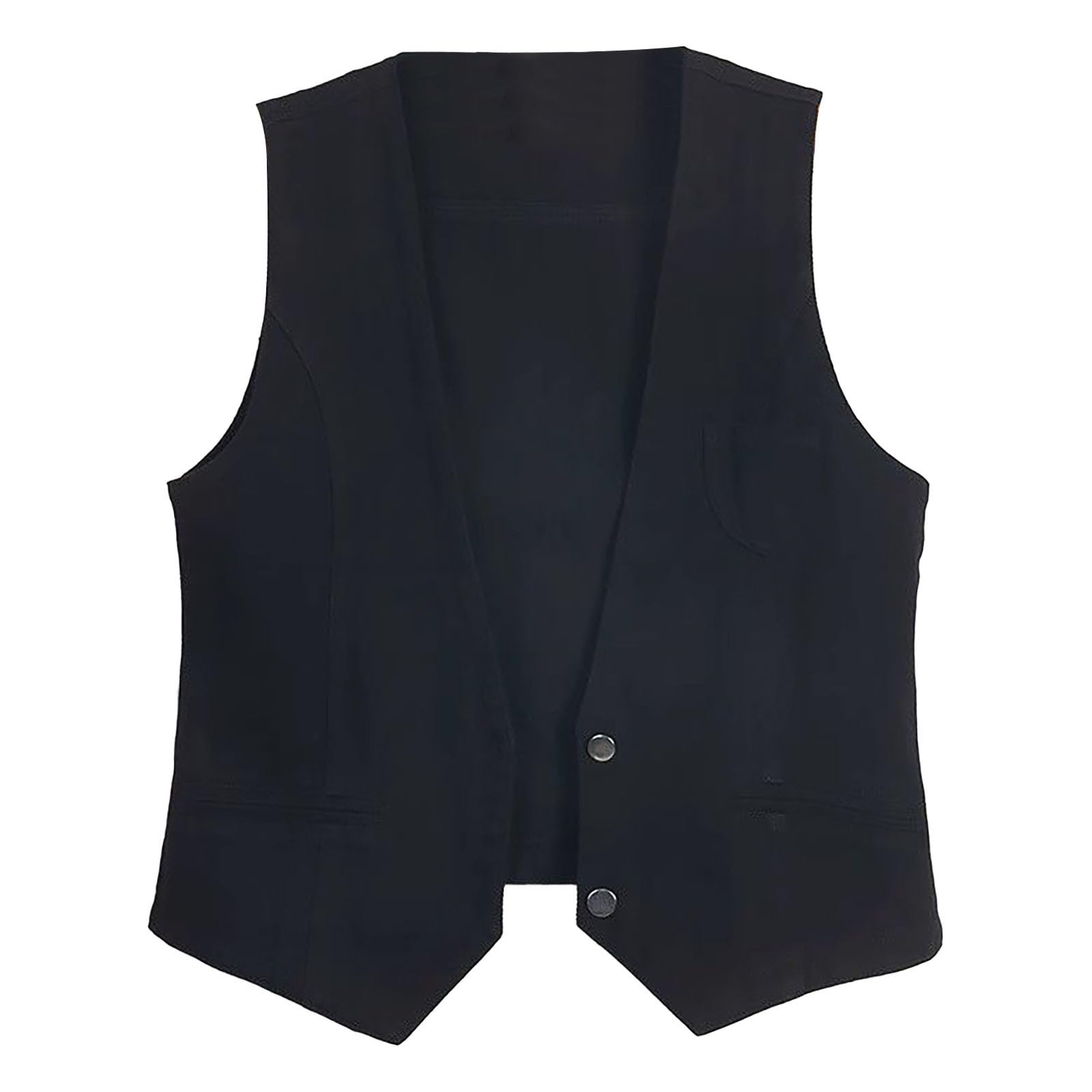 Chaleco De Mezclilla para Mujer Primavera Otoño Chaleco Corto De Vaquero Retro Abrigos Sin Mangas Tops Femeninos Chaqueta De Jeans Informal Outwear Casual