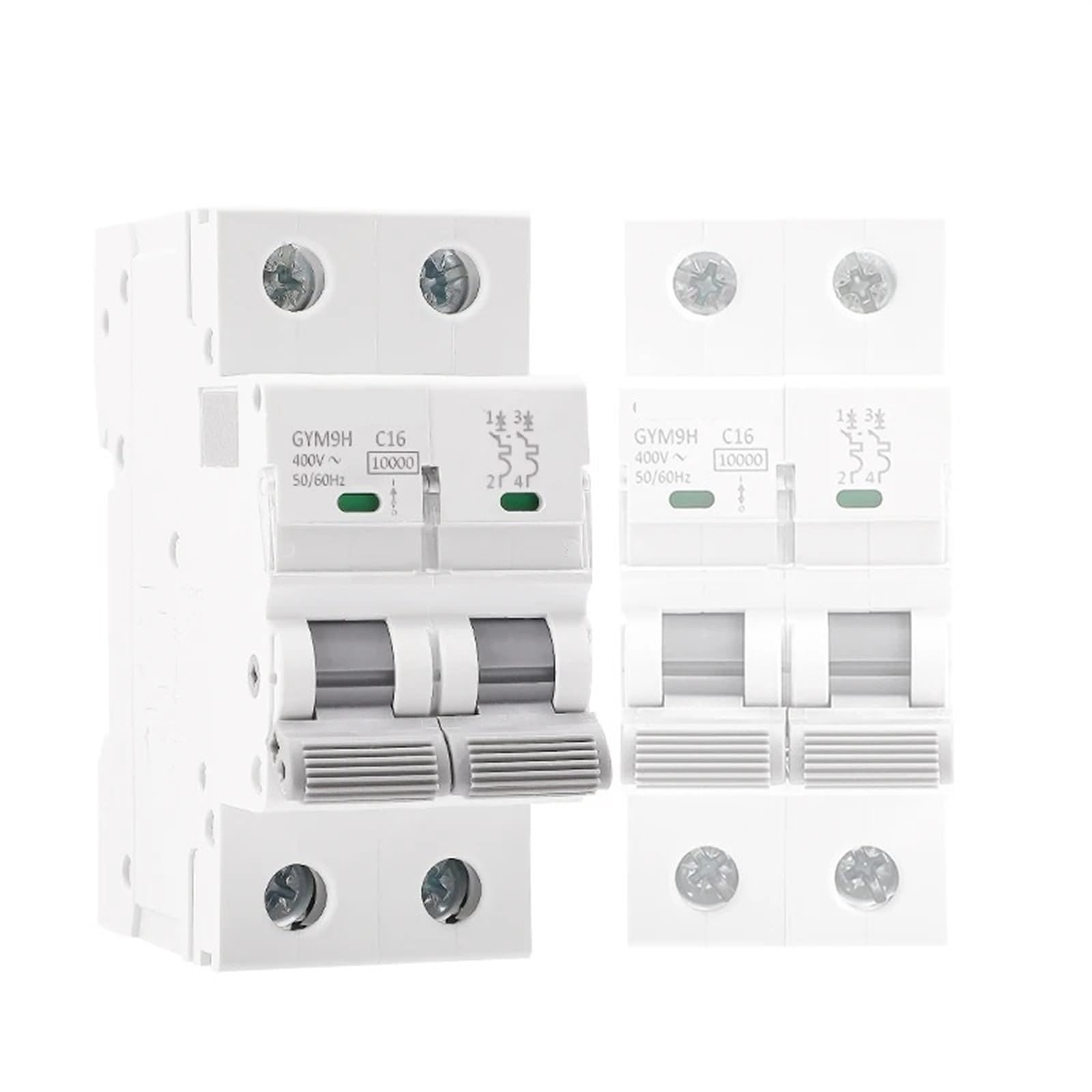 Disjoncteur 2P GYM9H 10KA calibre au choix de 6A à 63A pour tableau électrique domestique stable