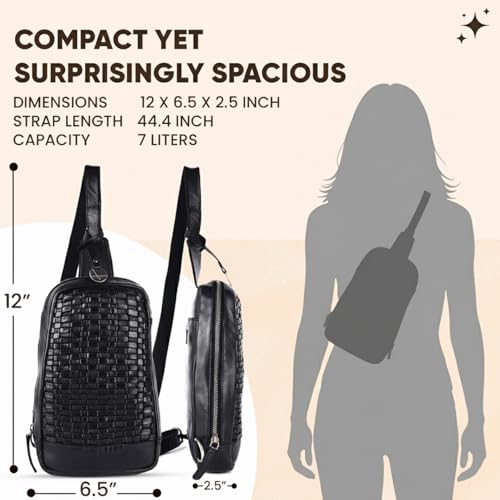 Genuine Leather Crossbody Shoulder Bag – Premium Unisex Everyday Bag with Adjustable Strap, Compact Yet Spacious for Travel, Work & Daily Use – Black4