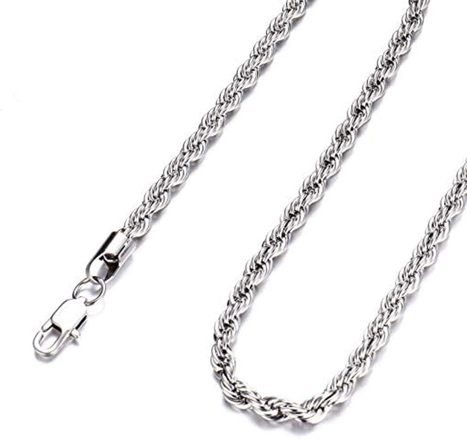 シルバー ロープネックレス メンズ FEEL STYLE ステンレススチール