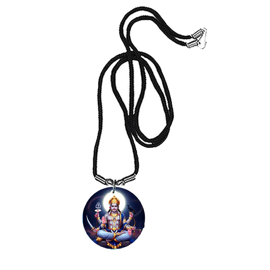Karmaphal Data Shani Dev Acrylic Cord Chain Pendant for Men and Women | Spiritual Protection Necklace | Divine Religious Jewelry-image-9