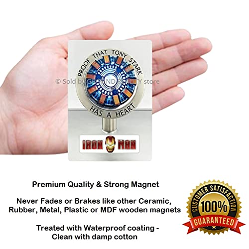Image of Superhero Ironman Arc Reactor Nanotech Waterproof Digital Picture Magnet. Large Size 10cms x 7cms; Multi Color 1 Piece Ironman Arc Reactor Office Fridge Magnet. Iron Man Gift Souvenir AV-51