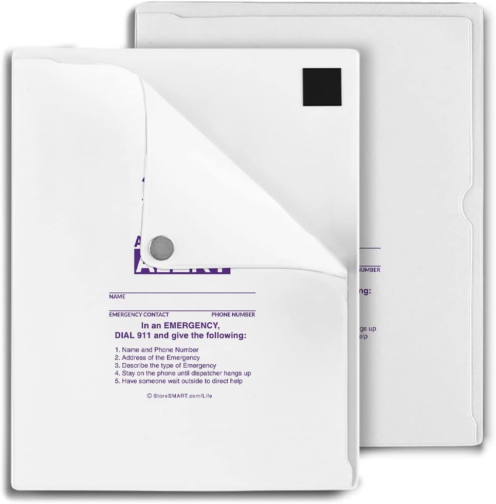 StoreSMART - Alzheimer's Magnetic Closure Pocket - Letter Size - Magnetic Back - 10 -Pack - ALZMCP8511MBPQW-10