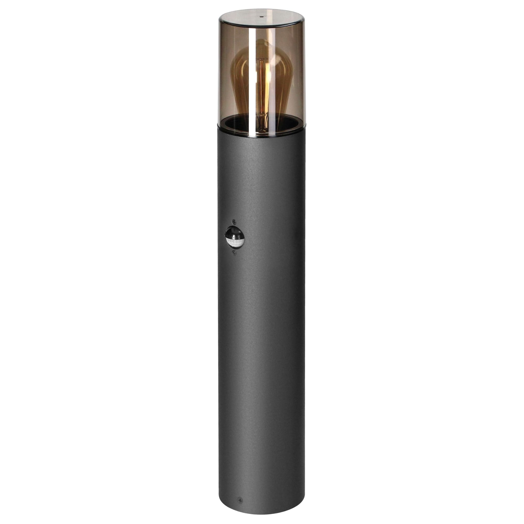 Paletto Luce da Giardino Esterno per Sentieri e Vialetti IP54 Palo Lampada da Terra Esterno 50 cm Illuminazione Esterna Base E27 Lampadina non Inclusa (con sensore di movimento)