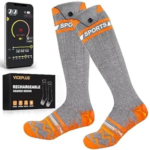 Heated Socks for Men Electric Women Electric Socks for Men Rechargeable 5000mAh*2 Batteries Warm Socks APP Control Thermal Socks Washable Heated Socks for Mother Father Best Gift