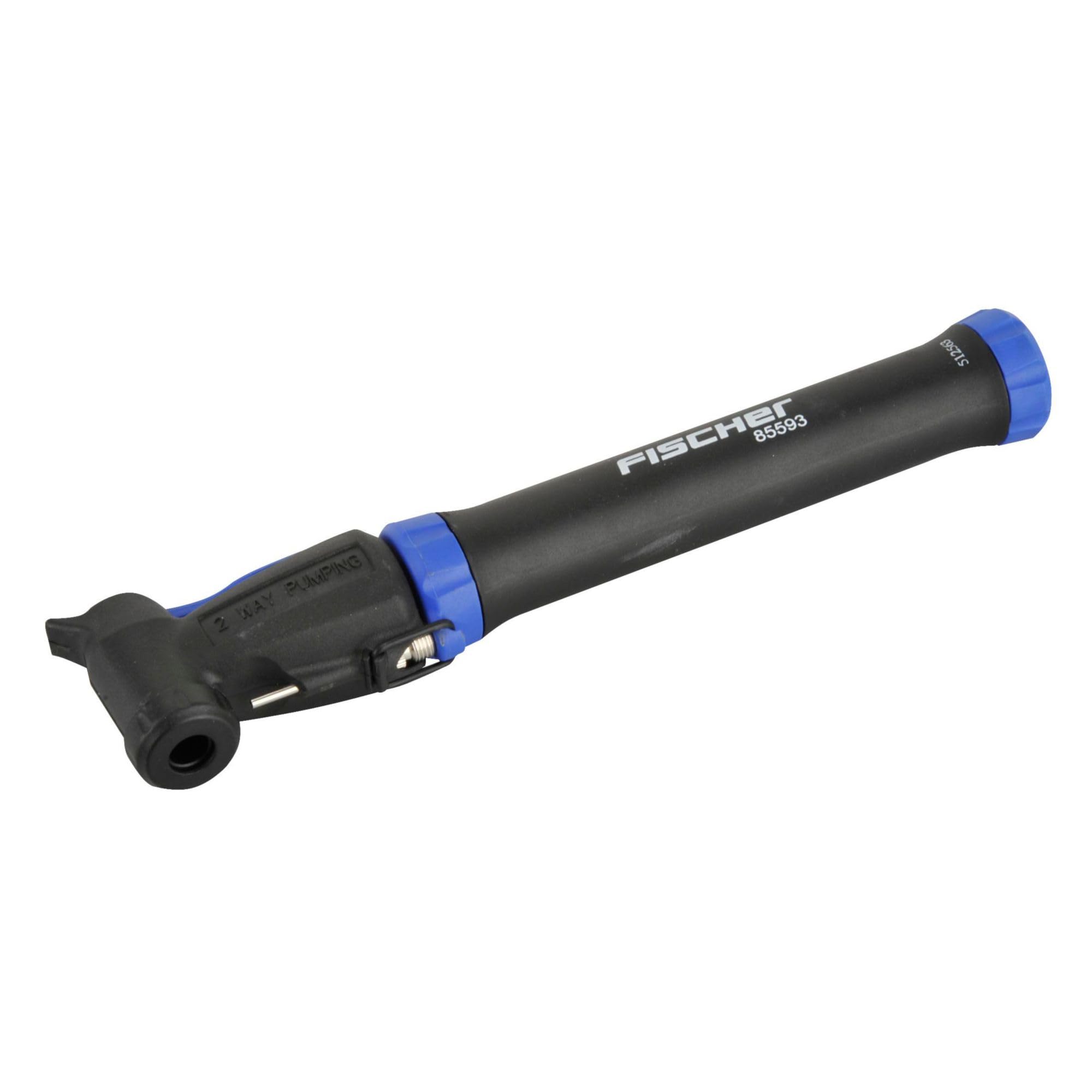 FISCHER Minipumpe Doppelhub Reversibel, Schwarz