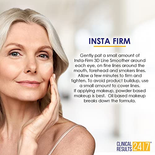 Instant Firming Line Smoother Works In Minutes To Lift, Firm And Smooth Lines, Wrinkles, Puffy Eyes And Crow's Feet | Nasa Stem Cell Technology | Clinical Results 24/7 Insta-Firm | 1 Oz (8 Weeks) #TOP3