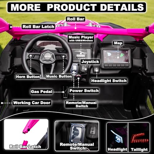Image of Licensed CAN-AM Maverick X3 24V Ride On Toys 2 Seater Kids UTV Side by Side