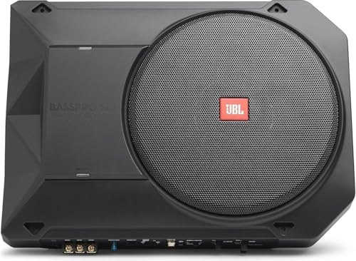 JBL BassPro SL2 Aktiv Subwoofer Auto Set - Car hifi Untersitz Bassbox Gehäuse mit Bassreflex Woofer...
