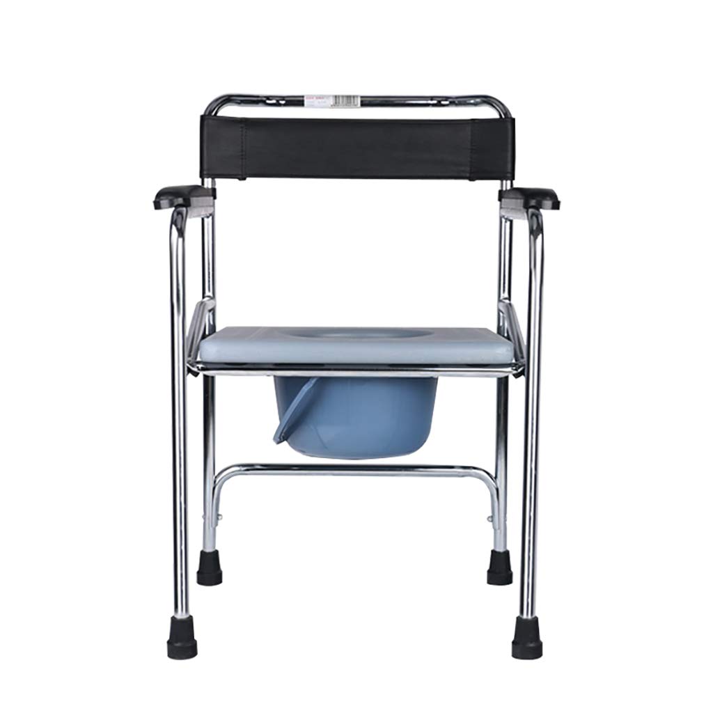 Lattice Bedside Commodes Foldable Commode Chair, Stainless Steel Bath Chair, Elderly Toilet Stool Folding Disabled Pregnant Women