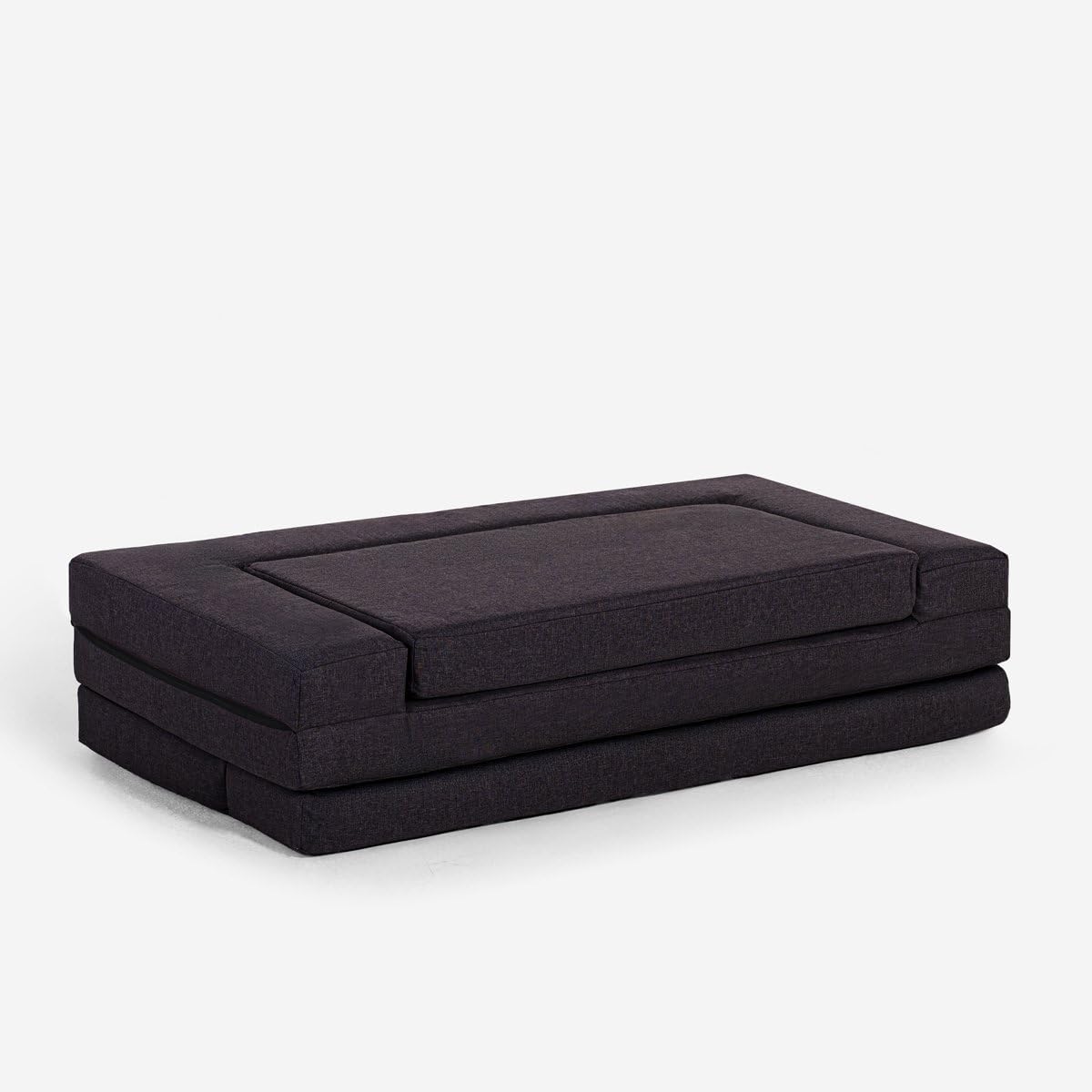 Produce Shop Sofá Cama de 2 plazas Modular Plegable Compacto de Tela Miranda - Negro