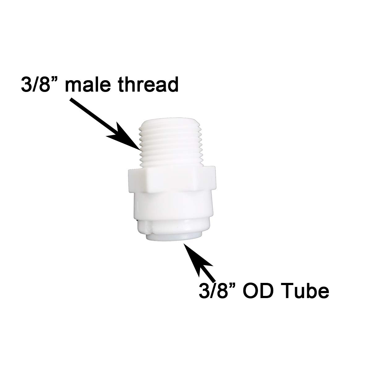 YZM Tube Quick Connector fittings Water Purifiers Filters Reverse Osmosis Systems accessories set of 5 (straight,3/8