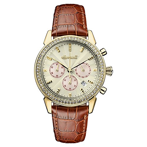 Ingersoll Damen Chronograph Quarz Uhr mit Leder Armband I03902