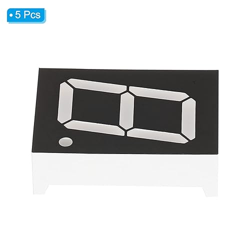 Miniatura 3 de PATIKIL Tubo digital con pantalla LED, paquete de 5 módulos de 7 segmentos, 10 pines, 1 broca, 0.9 x 1.3 x 0.4 pulgadas, ánodo común de 3.3 V,