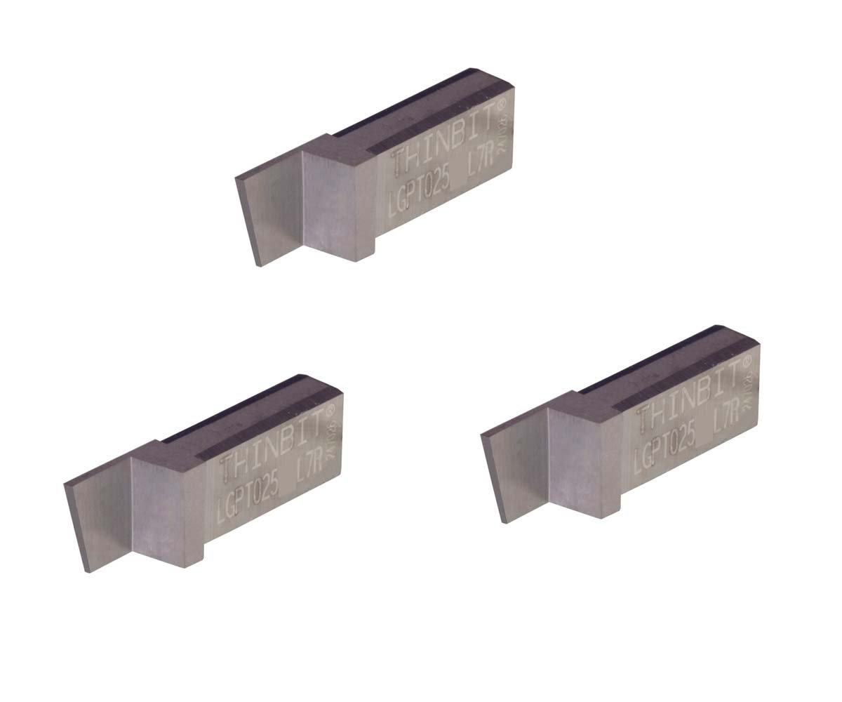 THINBIT 3 Pack LGPT025D5L7RE 'L' Series, TiAlN Coated Carbide, Parting