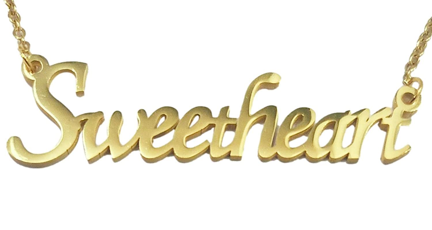 20 inches stainless steel Sweetheart Name Pendants for women and girls with Golden Chain love locket for Gifting Jewellery-image-48