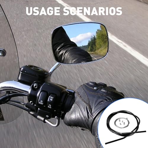 FortuneGlobe Universaler Kupplungszug 2mm Ø 2m mit Ummantelung und Anschluss - Reparaturset für Motorräder, Motocross, Moped und Kleinkraftrad