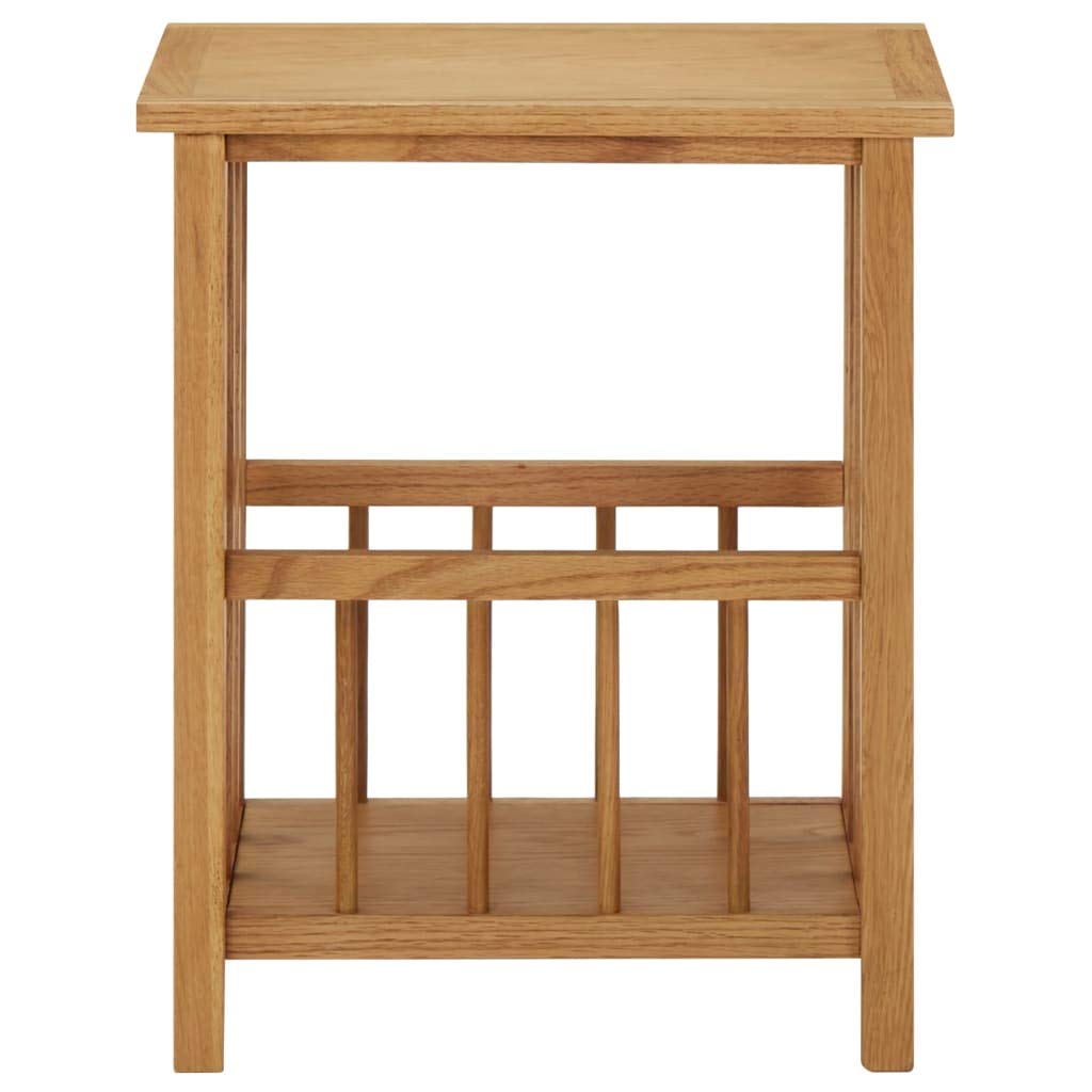 Tavolino con Portariviste,Tavolo Decorativo,Comodino,Con Ripiani,Adatto Per Soggiorno, balcone, ufficio 45x35x55 cm Massello di Rovere