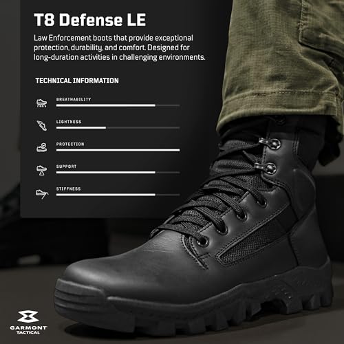 GARMONT TACTICAL T8 Defense LE Law Enforcement EMS Boots for Men and Women, Full Grain Leather, Wide2