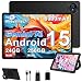 BIEGEDY Tablet für Kinder 11 Zoll Android 15, 24 GB RAM + 256 GB ROM/2 TB TF, Octa-Core 2,0 GHz, Widevine L1, 8000 mAh /5 MP + 13 MP/Gesichtserkennung/GMS/5G WiFi/BT 5.0, mit Blauer Eva-Schwarz