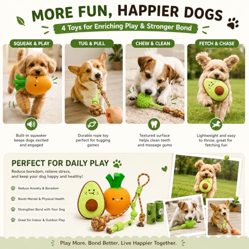 Juguete para perros interactivo set 5 piezas miniatura 6