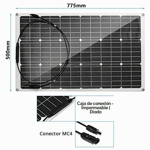 Kit de panel solar de 1000 W, 2 unidades de 500 W, con puertos USB duales, panel solar flexible fuera de la red, módulo monocristalino fotovoltaico de 18 V