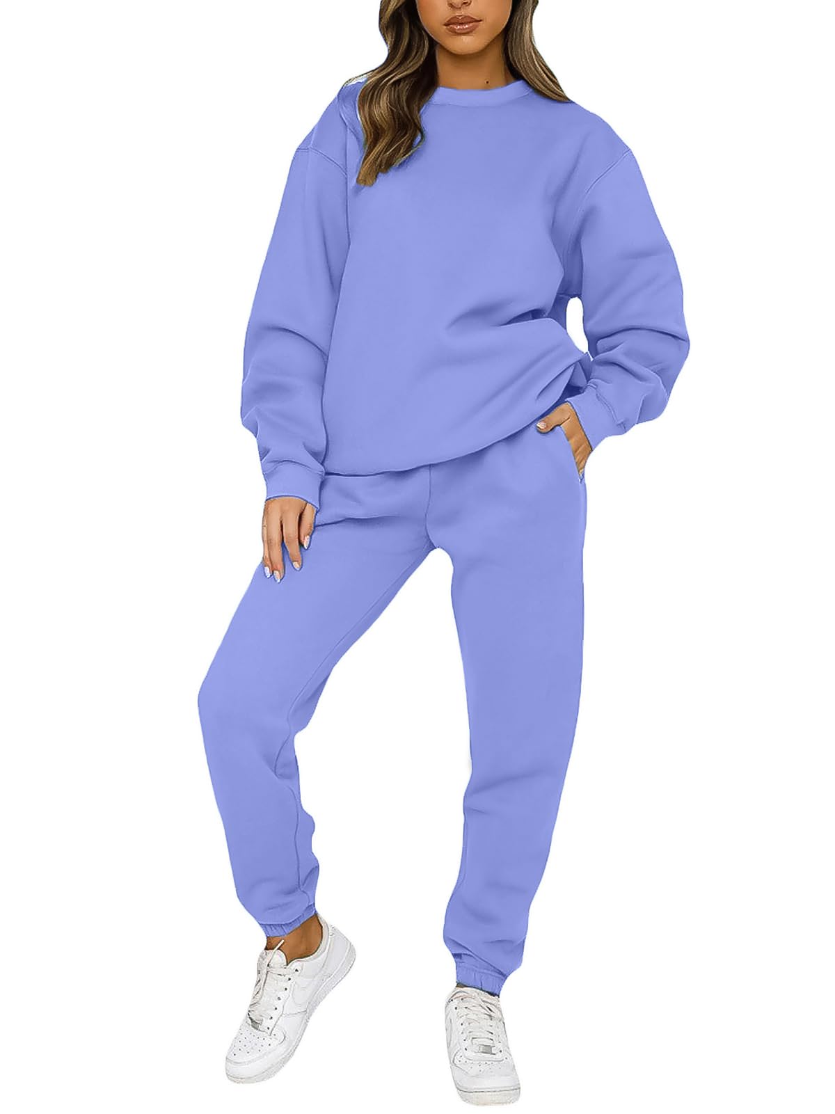 KANSOON Sweatsuits for Women Set 2 Piece Jogging Suit Long Sleeve Pullover Sweatshirts Sweatpants Tracksuit Casual Outfits