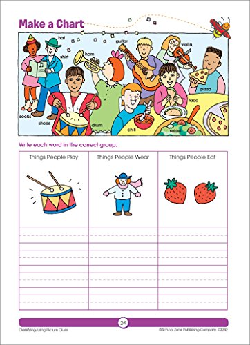 School Zone - Reading Activities 2-3 Workbook - 64 Pages, Ages 7 to 9, 2nd Grade, 3rd Grade, Comparing, Contrasting, Drawing Conclusions, Main Idea, and More (School Zone I Know It!® Workbook Series) 6 51oZNLIYpTL