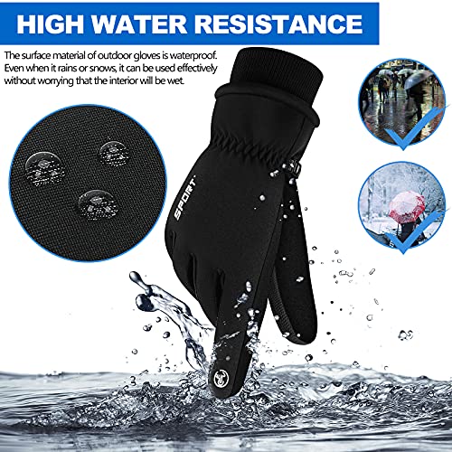 ZIBUYU® Gloves for Men Winter Wear Women Winter Gloves Warm Bike Riding