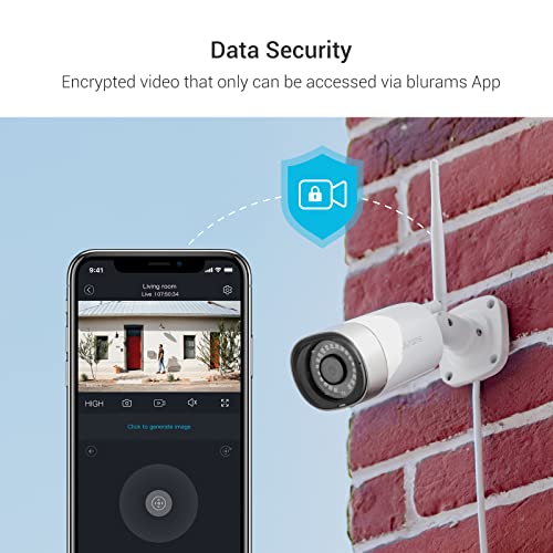 Blurams Outdoor Security Camera, 2K Outdoor Camera W/Smart Human Detection, Color Night Vision, Ip66 Weatherproof, Metal Shell, 2-Way Audio, Cloud/Local Storage, Compatible With Alexa #TOP6